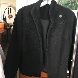 Alpaca Embroidered Blazer